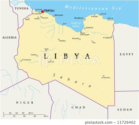 Libya Political Map 11726402