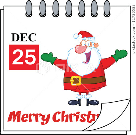 Christmas Holiday Calendar With Jolly Santa Claus With Open Arms 11726582