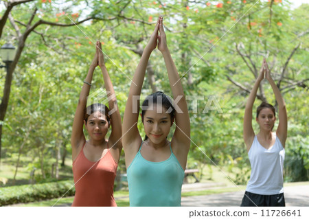 three young asian woman 11726641