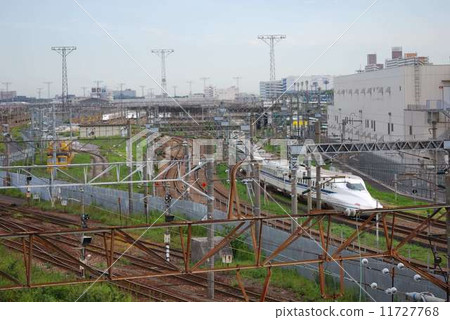 Tokaido Shinkansen heading for Omura base line for lead-in line 11727768