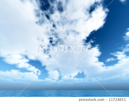 Wind and clouds with the sea 11728651