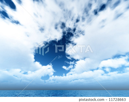 Wind and clouds with the sea 11728663