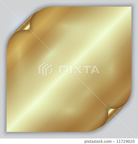 Vector abstract golden metallic rolled foil sheet 11729020