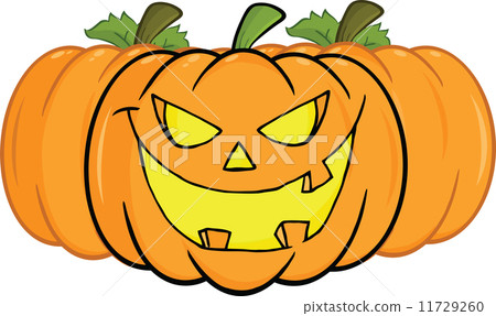 Halloween Pumpkin Cartoon Illustration 11729260