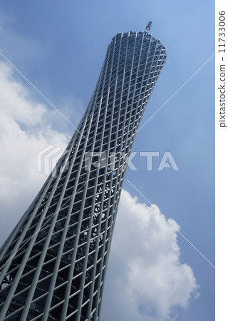 Guangzhou Tower looking up composition 11733006