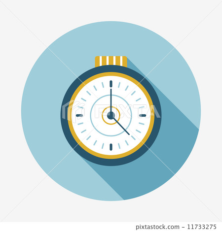 watch flat icon with long shadow watch flat icon with long shadow 11733275