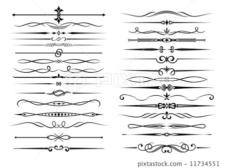 vintage border elements set 11734551