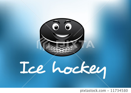 Cartoon ice hockey puck 11734580