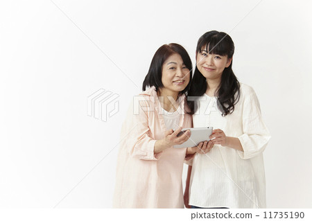 Two generations with tablet 11735190