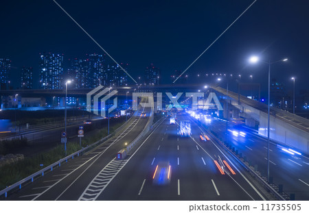 [東京都市風景]沒有24小時睡覺的主要的城市高速公路（首都高）image-453 11735505