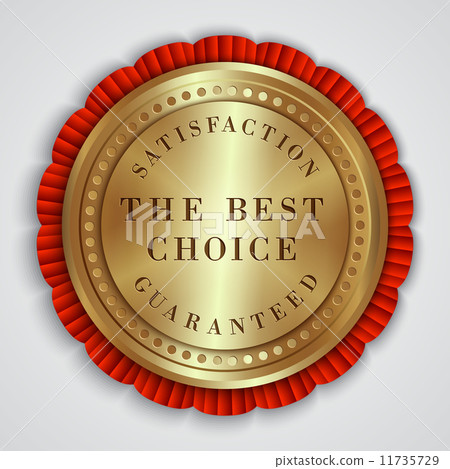 Vector round golden badge label with satisfaction guaranteed and best choice text Vector round golden badge label with satisfaction guaranteed and best choice text 11735729