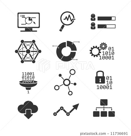 Data analytic vector icons 11736691