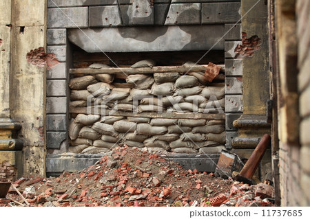 barricade of bags barricade of bags 11737685