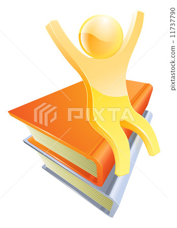 Person on books education concept Person on books education concept 11737790