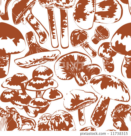 seamless background mushrooms seamless background mushrooms 11738315
