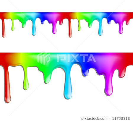 brightly colored paint drips seamless patterns 11738518