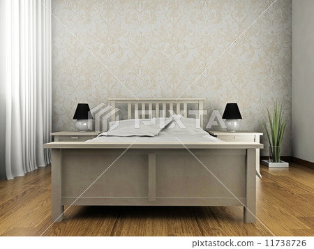 Stock Illustration: Bedroom