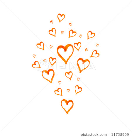 watercolor hearts isolated on white background - Stock Illustration ...