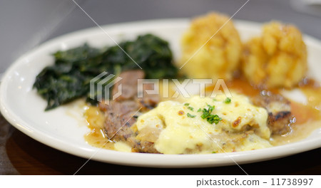 Beef steak with cheese Beef steak with cheese 11738997