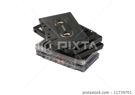 stack of compact cassettes isolated on white background 11739701