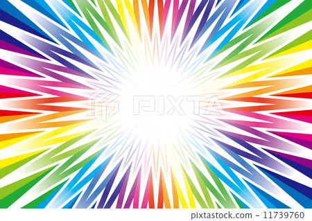 Background material Wallpaper (radial, radial, rainbow, rainbow color, rainbow, seven colors) 11739760