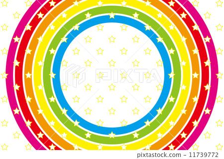 Background material Wallpaper (rainbow ring, rainbow, rainbow color, rainbow, seven colors, star, star pattern, star pattern) 11739772