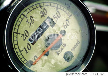 Speedometer wet with rain Speedometer wet with rain 11741325