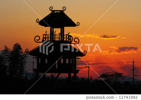 Tamagawa ruins at dusk Tamagawa ruins at dusk 11741992