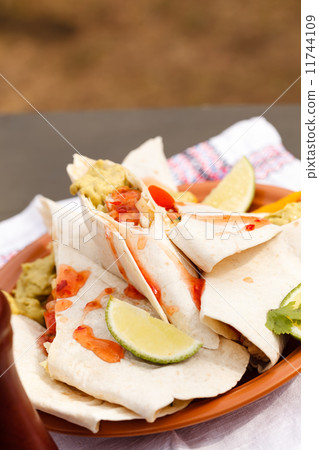 tortillas with dip tortillas with dip 11744109