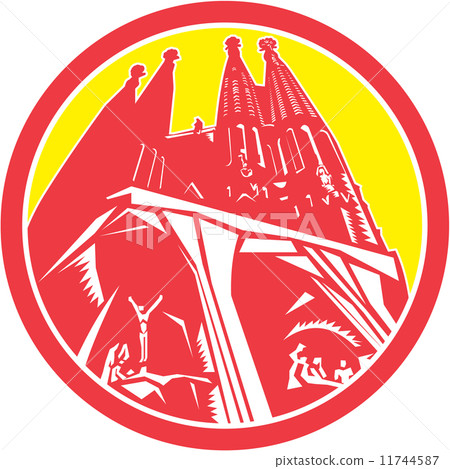 Sagrada Família Church Retro 11744587