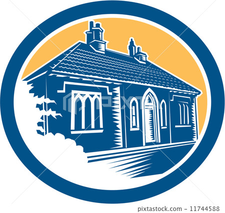 Medieval House Building in Bath Retro 11744588