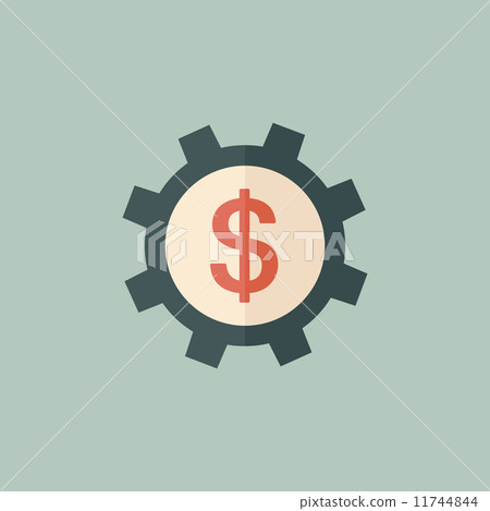 Flat Dollar Icon 11744844