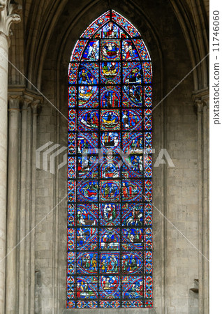 Stained glass of Notre Dame Cathedral in Rouen 11746060