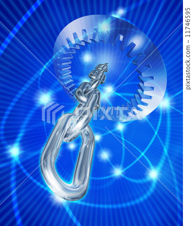 Chain blocks and gears of sharp metal 11746595