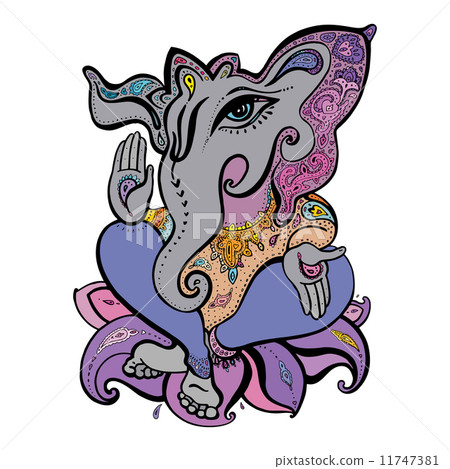Ganesha Hand drawn illustration. Ganesha Hand drawn illustration. 11747381