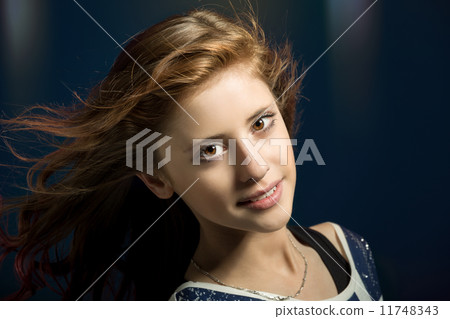Studio portrait of young beautiful girl Studio portrait of young beautiful girl 11748343