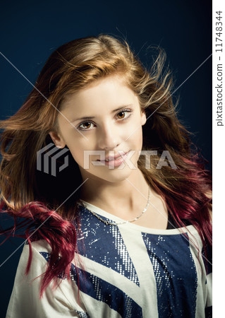 Studio portrait of young beautiful girl Studio portrait of young beautiful girl 11748344