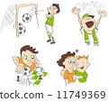 Football - soccer funny caricatures - fair-play, strategy, fans, loss. Vector illustration 11749369