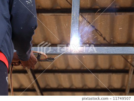 electric welding connecting construction metal 11749507