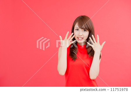 Red one piece lady (red back) 11751978