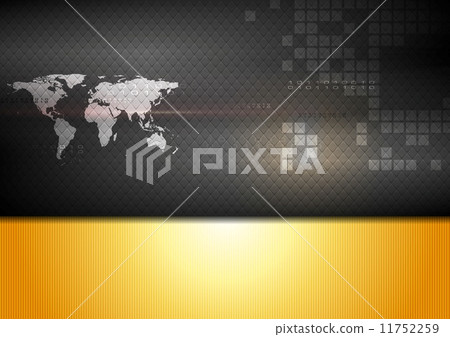 Abstract world map technology background - Stock Illustration [11752259 ...