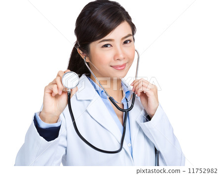 Woman doctor hold stethoscope Woman doctor hold stethoscope 11752982
