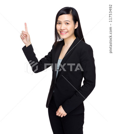 Business woman with finger point up Business woman with finger point up 11753492