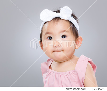 Cute baby close mouth 11753528