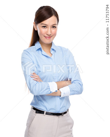 Young asian business woman on white background Young asian business woman on white background 11753794