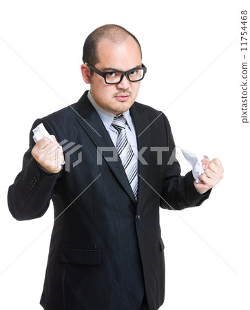 Angry manager tear off contract 11754468