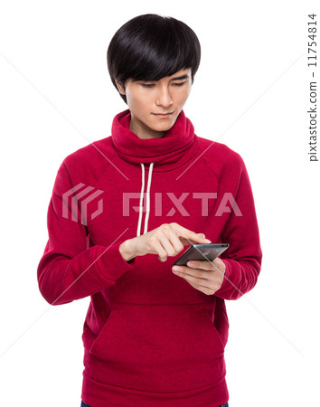 Asian man use digital tablet 11754814