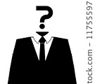 Anonymous avatar profile icon on white background. Vector. 11755597