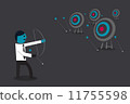 Businessman target goal concept cartoon illustration. 11755598