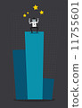 Profit leader drawing concept. Vector. Illustration. 11755601